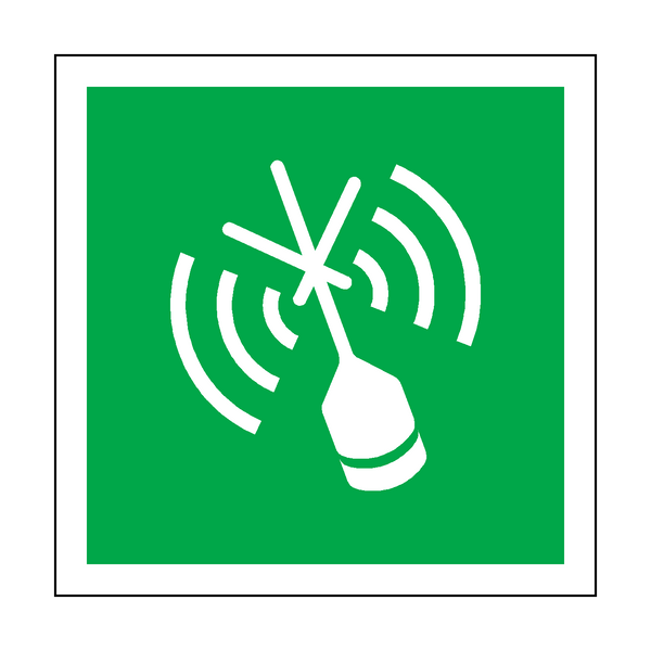 Emergency Position Indicating Radio Beacon Symbol Sign | Safety-Label.co.uk