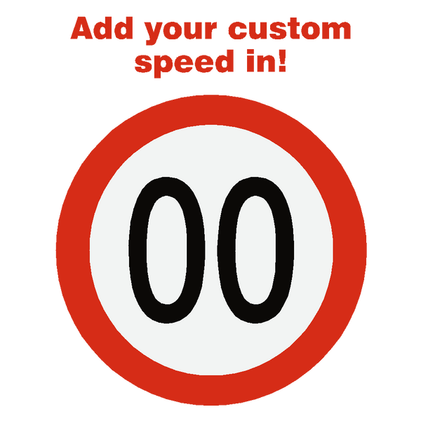 Custom European Kmh Speed Limit Sticker | Safety-Label.co.uk
