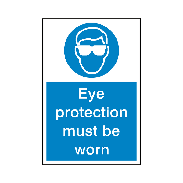 Eye Protection Sticker | Safety-Label.co.uk