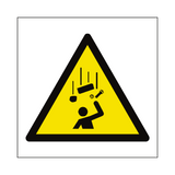 Falling Objects Hazard Symbol Label | Safety-Label.co.uk