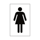Female Toilet Sticker | Safety-Label.co.uk