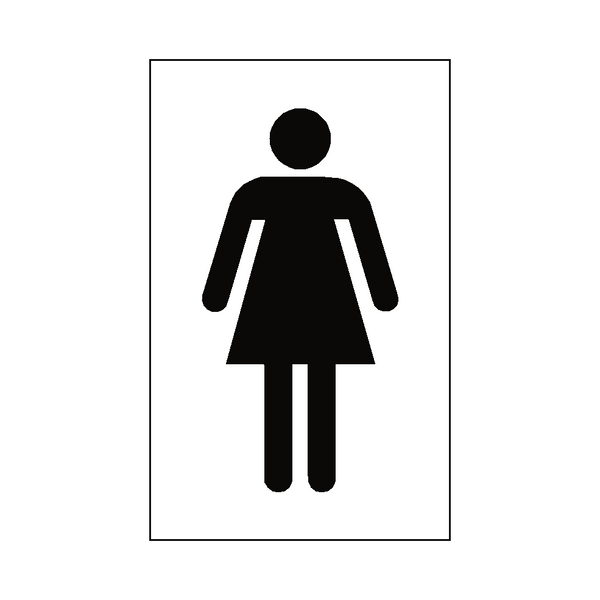 Female Toilet Sticker | Safety-Label.co.uk
