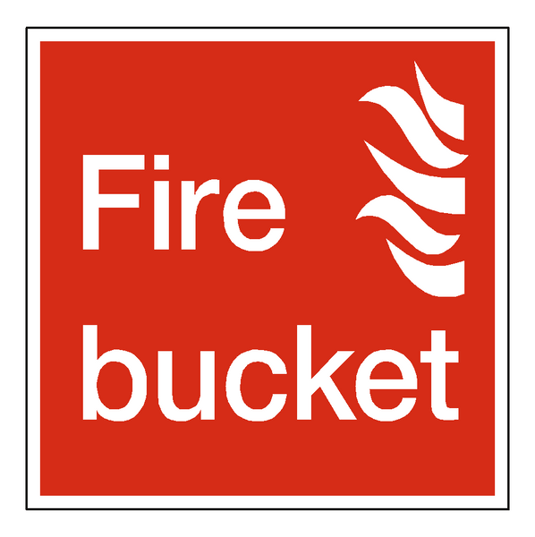 Fire Bucket Sign | Safety-Label.co.uk