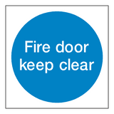Fire Door Keep Clear Sticker | Safety-Label.co.uk