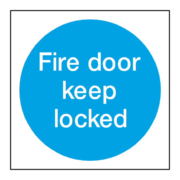 Fire Door Keep Locked Sticker | Safety-Label.co.uk