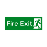 Fire Exit Running Man Right HSE Sticker | Safety-Label.co.uk