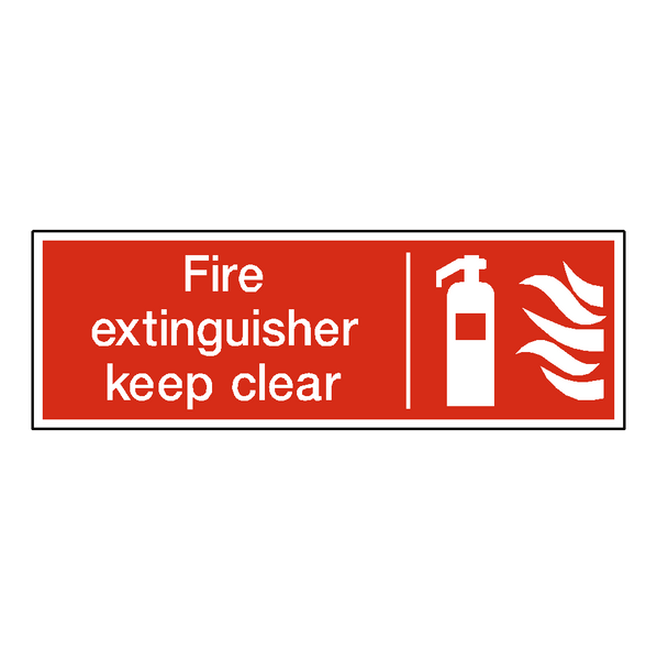 Extinguisher Keep Clear Label | Safety-Label.co.uk