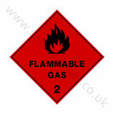 Flammable Gas 2 Sign | Safety-Label.co.uk