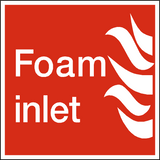 Foam Inlet Sign | Safety-Label.co.uk