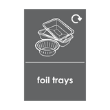 Foil Trays Recycling Sticker | Safety-Label.co.uk