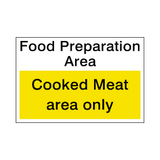Food Prep Cooked Meat Sticker | Safety-Label.co.uk