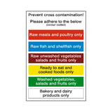 Food Prep Cross Contamination Sticker | Safety-Label.co.uk