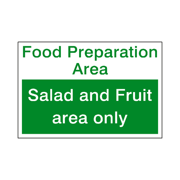 Food Prep Salad and Fruit Sticker | Safety-Label.co.uk