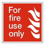 Fire Use Only Label | Safety-Label.co.uk