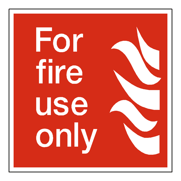 Fire Use Only Label | Safety-Label.co.uk