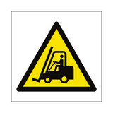 Fork Lift Truck Hazard Symbol Label | Safety-Label.co.uk