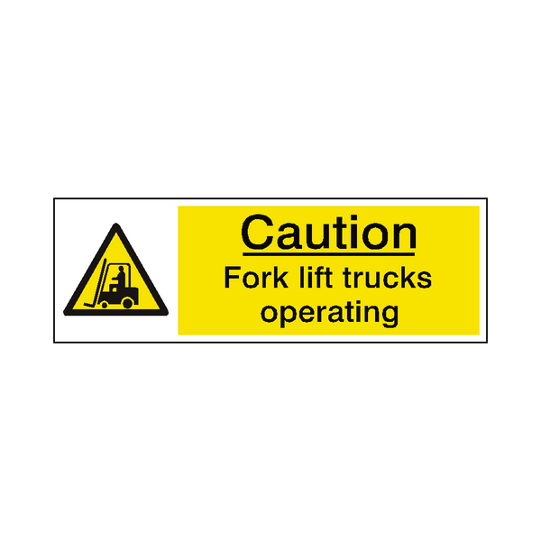 Caution Fork Lift Truck Label | Safety-Label.co.uk