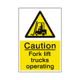 Fork Lift Truck Hazard Sign | Safety-Label.co.uk