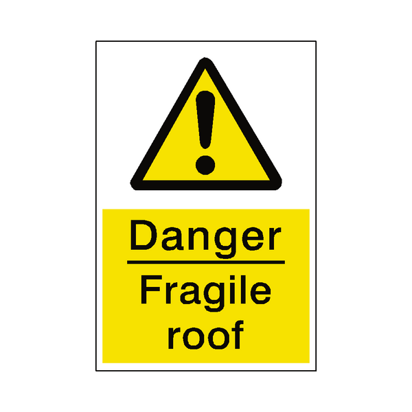 Fragile Roof Sticker | Safety-Label.co.uk
