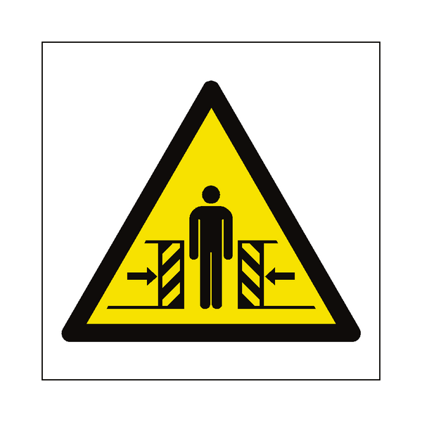 Full Crushing Hazard Symbol Sign | Safety-Label.co.uk