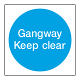 Gangway Keep Clear Door Sticker | Safety-Label.co.uk