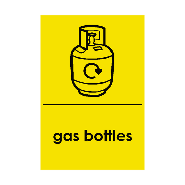 Gas Bottle Waste Recycling Sign | Safety-Label.co.uk