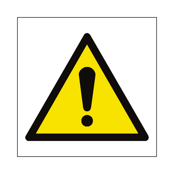 General Hazard Symbol Label | Safety-Label.co.uk