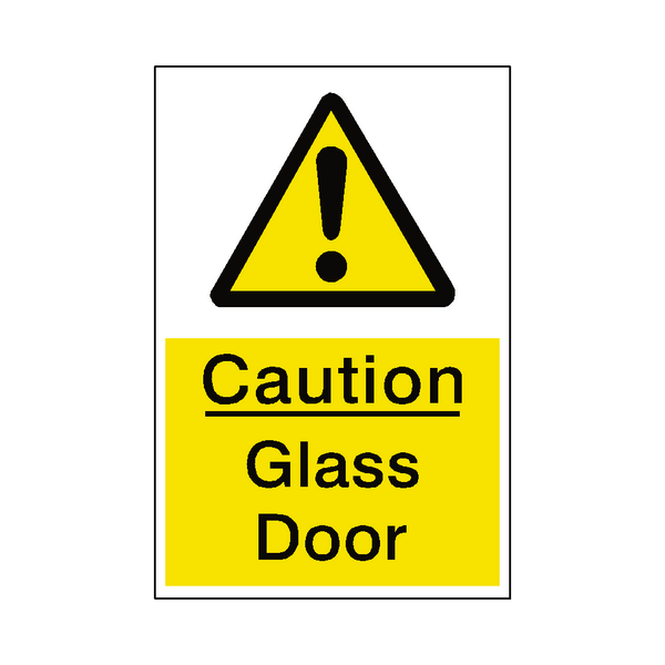 Glass Door Hazard Sign | Safety-Label.co.uk