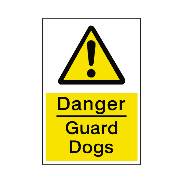 Danger Guard Dogs Sticker | Safety-Label.co.uk