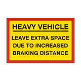 Heavy Vehicle Braking Sticker | Safety-Label.co.uk