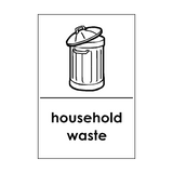 Household Waste Recycling Signs | Safety-Label.co.uk