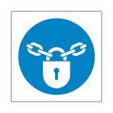 Keep Locked Symbol Label | Safety-Label.co.uk