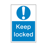 Keep Locked Mandatory Sign | Safety-Label.co.uk