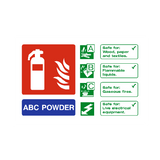 ABC Powder Extinguisher Sticker | Safety-Label.co.uk