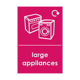 Large Appliances Waste Sign | Safety-Label.co.uk