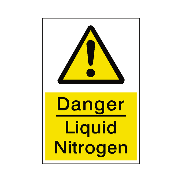Liquid Nitrogen Safety Sticker | Safety-Label.co.uk