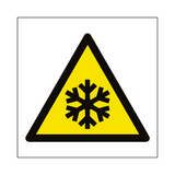 Low Temperature Hazard Symbol Label | Safety-Label.co.uk