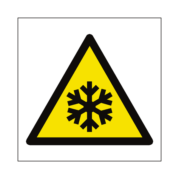 Low Temperature Hazard Symbol Sign | Safety-Label.co.uk