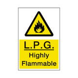 LPG Highly Flammable Hazard Sign | Safety-Label.co.uk