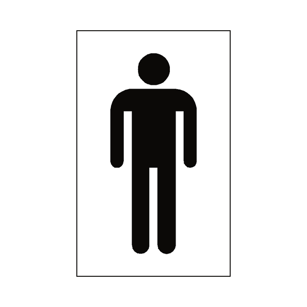 Male Toilet Sticker | Safety-Label.co.uk