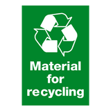 Material For Recycling Sign | Safety-Label.co.uk