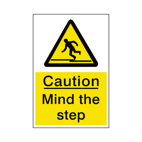 Mind The Step Hazard Sign | Safety-Label.co.uk