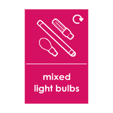 Mixed Bulb Waste Sticker | Safety-Label.co.uk
