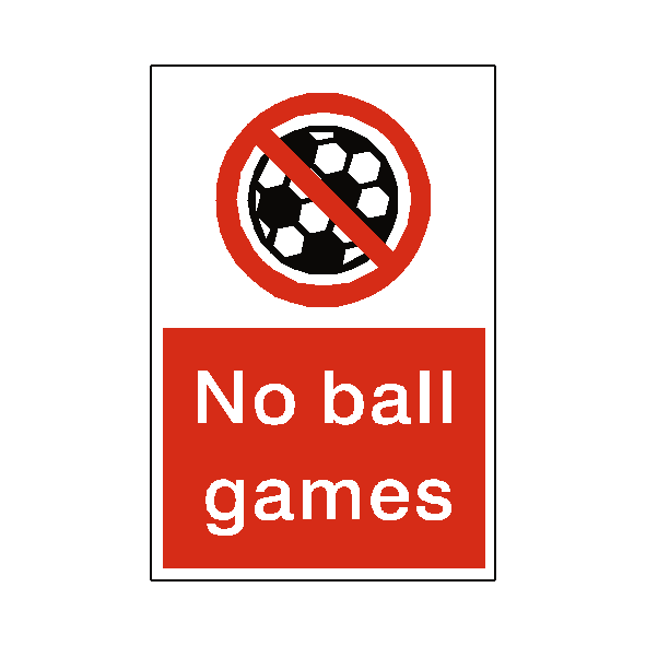 No Ball Games Sticker | Safety-Label.co.uk