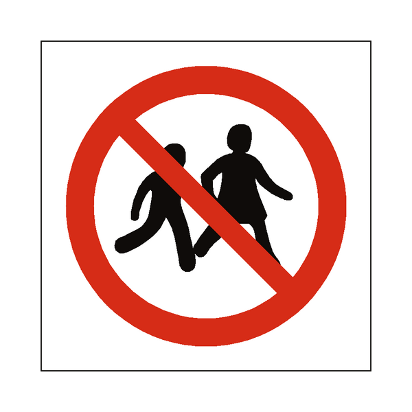 No Children Allowed Symbol Label | Safety-Label.co.uk