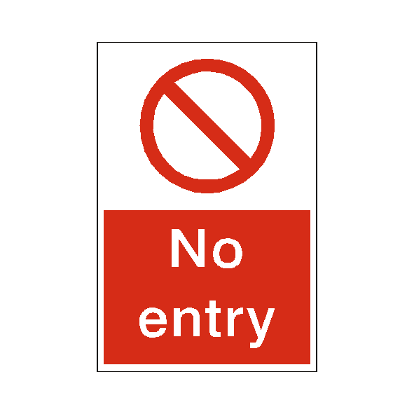 No Entry Sticker | Safety-Label.co.uk