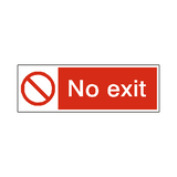 No Exit Label | Safety-Label.co.uk