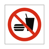 No Eating Or Drinking Symbol Sign | Safety-Label.co.uk