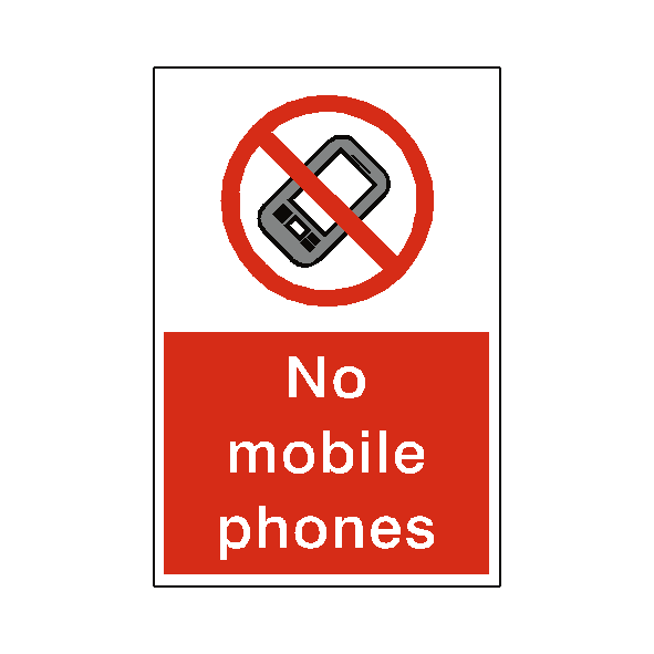 No Mobile Phones Sticker | Safety-Label.co.uk