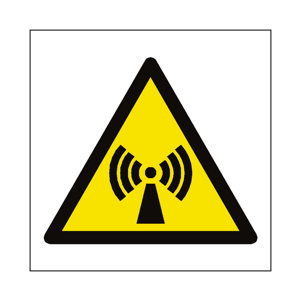 Non Ionizing Radiation Hazard Symbol Label | Safety-Label.co.uk